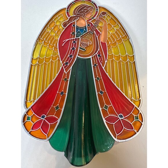 Vintage 1979 Hallmark Tree-Topper "Christmas Angel" Translucent Acrylic Angel 8" - Picture 5 of 5